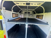 Remorque pour chevaux à chargement direct 2 places, 3400 kg, large, en aluminium, pour transport équin, à prix avantageux