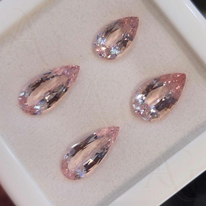 Morganite rosâtre de laboratoire en forme de poire de qualité AAA pierres précieuses en vrac à prix d'usine toutes formes - Product Image 6