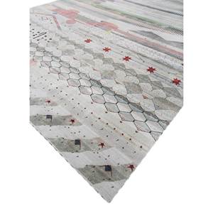 Tapis en laine et soie de bambou noué à la main à motif géométrique bleu Freedom Manchaha pour la décoration de la maison et du salon - Les-8183 - Product Image 2