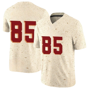 Camisetas de Fútbol Americano Personalizadas para Hombre, Manga Corta, Talla Grande, Sublimadas, Color Beige Rojo, Uniforme de Equipo, Transpirable, de Poliéster - Product Image 5