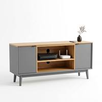 Meuble TV mural moderne et minimaliste en bois massif, unité de divertissement modulaire pour salon, mobilier sur mesure pour salle de sport à domicile