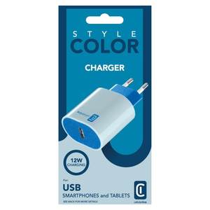 Cargador USB Tipo-A de 12W STYLECOLOR, Cable Azul ACHUSBSMART12WB para Cargar Smartphones - Product Image 2