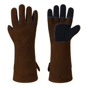 Gants en cuir de vachette renforcé robustes Gants de construction ignifuges pour la main de soudage de sécurité industrielle - Product Image 5