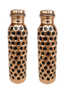 Factory Direct Supply Diamond Copper Bottle 650 ML BPA Free Leak-Proof Unisex Elevate Hydration Elegance Luxury Copper Flask - Product Image 1