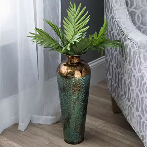 Gold <b>Metal</b> Flower <b>Vases</b> for Wedding Decor Hotel Centerpieces Indian Handicrafts Wholesale Export by decor Impex - Product Image 5