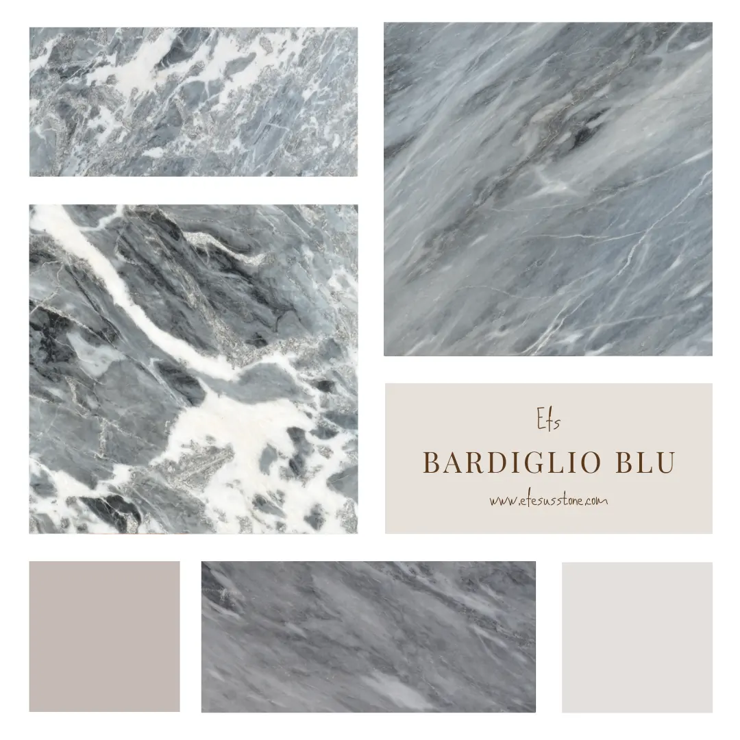 Hot Sale and Best Price ! Bardiglio Blu %100 Natural Stone Bardiglio Blu Marble Ready To Ship !