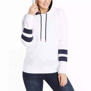 Sudadera Deportiva Personalizada con Capucha para Mujer, Diseño a Rayas Blancas y Negras, Estilo Holgado, Venta Especial, Invierno, ODM - Product Image 3