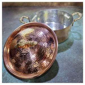 Juegos de utensilios de cocina de exportador indio frotamiento de plato de servicio de cobre seguro más vendidos con precio barato - Product Image 2