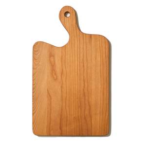 Tabla de Cortar y Servir de Madera con Mango Curvo, Tabla de Cortar de Madera Maciza Segura para Alimentos para Cocina, Comedor y Restaurante - Product Image 1
