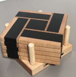 Juego de Posavasos Cuadrados de Bambú Ecológicos Clásicos Personalizados al por Mayor de 5 mm, Posavasos Personalizados al por Mayor - Product Image 1