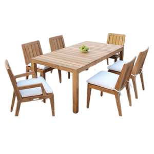 Ensemble de chaises de salle à manger en bois de teck pour restaurant et meubles de salle à manger Ensemble de table à manger de haute qualité d'Indonésie - Product Image 2