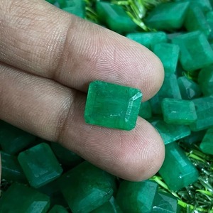 Piedra Preciosa Suelta de Esmeralda Verde Octogonal Facetada, Piedra de Nacimiento de Mayo, Natural de Zambia, 6mm-12mm, 3-5 Quilates, Precio al por Mayor - Product Image 4