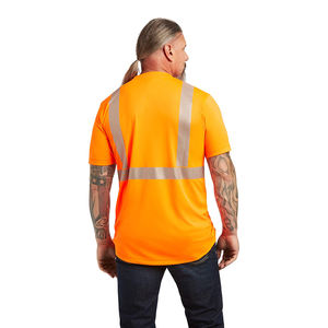 <b>Hi</b> <b>Vis</b> Construction Short Sleeve <b>T</b>-<b>Shirt</b> <b>Hi</b> <b>Vis</b> Workwear Reflective Safety Polo <b>T</b> <b>Shirt</b> With Reflective Tapes 2023 - Product Image 2
