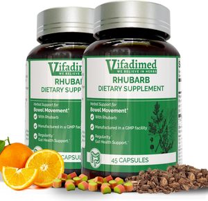 Complément Alimentaire Vifadimed Rhubarbe 45 Capsules pour le Transit Intestinal et le Soutien de la Santé Digestive - Product Image 4