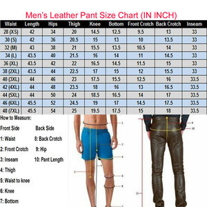 2025 pantalones acampanados de cuero genuino de piel de vaca Premium para hombres moda elegante en tendencia - Product Image 6