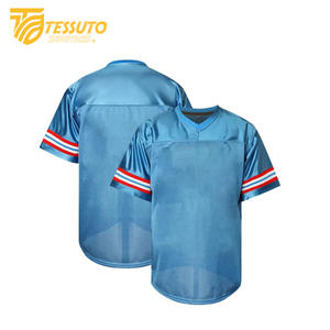 Vêtements de sport imprimés partout Chemises de football classiques vintage Maillot de football personnalisé T-shirt de football à col en V pour hommes - Product Image 1