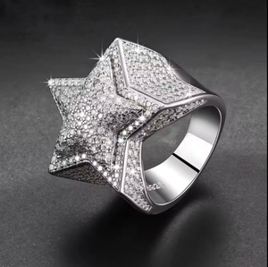 Hot Selling VVS Moissanite 925 Sterling <b>Silver</b> Original White Gold Plated Engagement <b>Ring</b> Wedding Gift <b>Men</b> Women Diamond - Product Image 2