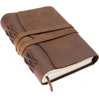 Cuaderno de cuero de tamaño A4 con logotipo personalizado, cuadernos de estilo impreso personalizados con cubierta de chaqueta de encuadernación de libros para regalo