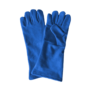 Guantes de seguridad de soldadura de cuero dividido de piel de vaca Guantes de trabajo de cuero resistentes al calor resistentes al fuego y protección de manos de Pakistán - Product Image 3