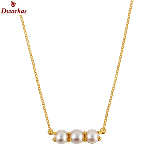 Vente en gros vente directe de bijoux en argent sterling 925 collier de pierres précieuses en perles naturelles plaquées or 18 carats pour femmes - Product Image 1