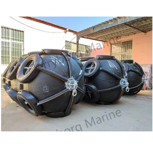Ailes en caoutchouc marines ISO 17357 avec chaîne et <span class=keywords><strong>filet</strong></span> de pneu pour ailes navire à navire et navire à port - Product Image 3