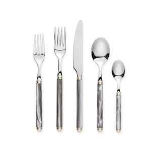 Juego de Cubiertos de Acero Inoxidable con Mango de Resina Negra Elegante, Compre a un Distribuidor Profesional Indio a un Precio Conveniente - Product Image 6