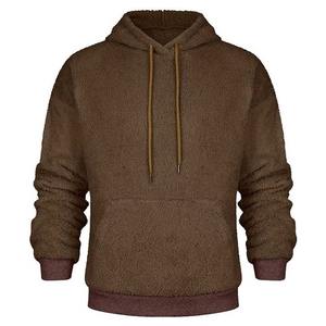 Drop Shoulder Pullover Sharpa Hoodie Fleece Cotton Heavy Weight Pullover Hoody para hombre Transpirable Kangaroo Pockets Sherpa Hoody - Product Image 3