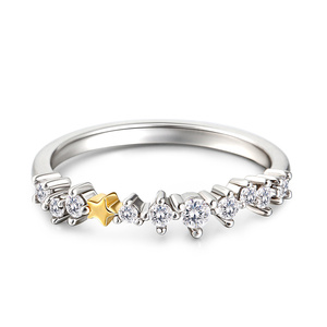 Bague pour femme Jeulia Always & Forever en argent sterling avec zircon, design étoile, pour anniversaire - Product Image 1