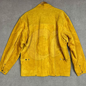 Hot <b>Sale</b> Custom Logo Men's Jacket Lightweight Breathable Cow Skin with Stand Collar for <b>Spring</b> Season for Welding - Product Image 2