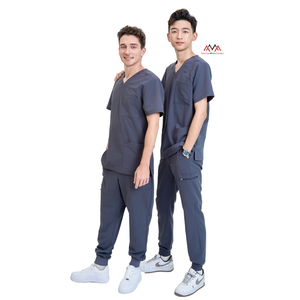 Uniformes médicos para hombre/mujer, diseños de spandex, poliéster y rayón, uniformes dentales masculinos, mono elegante. - Product Image 3