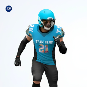Ensemble de maillots de football américain imprimés, confort ultime, durabilité, motif 3D, 100% polyester, séchage rapide, respirant, taille plus - Product Image 1