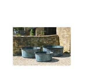 Ensemble de 3 jardinières en métal galvanisé rustique, pots à fleurs décoratifs pour jardin intérieur et extérieur, style vintage, décoration d'intérieur - Product Image 6