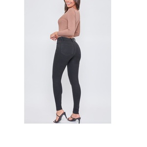 Precio al por mayor pantalones de pierna recta de mezclilla de las mujeres de cintura alta sueltos verano transpirable moda Casual cómodo de BD - Product Image 3