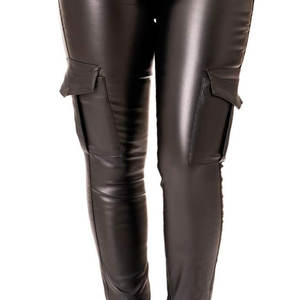 กางเกงหนังดีไซน์ล่าสุดสำหรับผู้หญิง แฟชั่นลำลอง กางเกงหนังผู้หญิง หนังแท้ 100% กางเกงหนังทรงขายาว รุ่นปี 2026 - Product Image 6