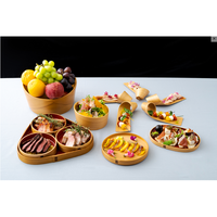Plateau de service en bois pour pain et fruits, vaisselle de style japonais, Odate Magewappa