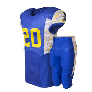 Conjunto de uniforme de fútbol americano Unisex 100% poliéster personalizable nombre del equipo ropa deportiva transpirable para nuevos jóvenes de talla grande adultos - Product Image 4