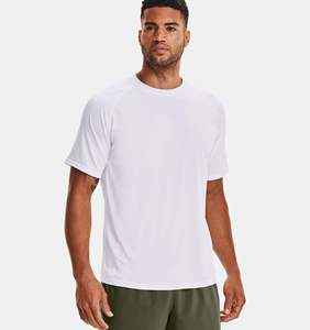 <b>White</b> 100% Cotton <b>Men's</b> Summer Top Fashionable Casual Printed and Embroidered Short <b>Sleeved</b> T-<b>Shirt</b> with <b>Long</b> Length RTS - Product Image 3