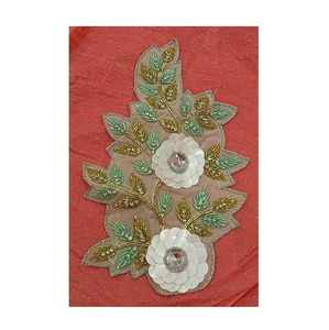 Parches bordados de flores con cuentas a mano, accesorios decorativos para vestidos de fiesta, superventas - Product Image 5