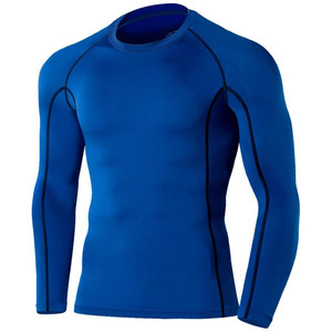 Camiseta Deportiva de Compresión de Manga Larga para Hombre, Personalizada al por Mayor, Nailon y Elastano, Diseño Sólido, para Gimnasio, Entrenamiento, Running - Product Image 5