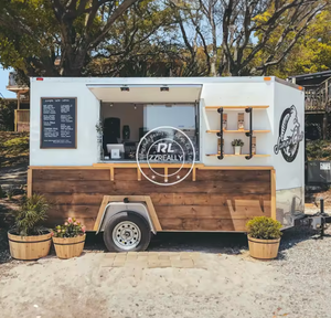 最佳快马移动食品拖车车广场街酒吧食品卡车镀锌板<span class=keywords><strong>3</strong></span>轮75千米长距离出售食品 - Product Image 3