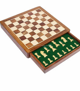 Dominos artisanaux en bois de meilleure qualité jeu de dés en bois jeu d'échecs en bois puzzle en bois - Product Image 4