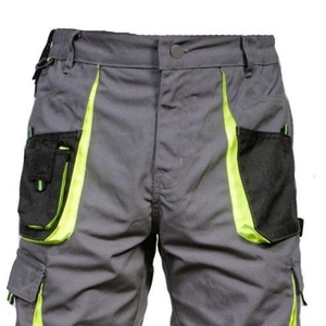 Pantalon cargo en coton à taille mi-haute, lavage foncé, design personnalisé pour hommes, poids moyen, devant plissé, style streetwear, directement de l'usine - Product Image 6