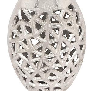 Vase à fleurs artisanal en aluminium de style côtier, finition martelée argentée, élégant pour les décorations de mariage, les événements et l'affichage de plantes d'intérieur - Product Image 5