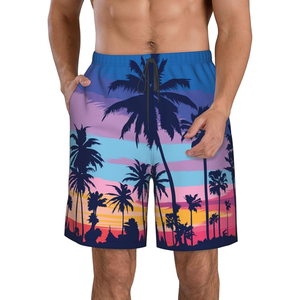 Vente en gros Short de plage imprimé par sublimation à quantité minimale de commande basse 100% polyester Maillots de bain personnalisés unisexes pour hommes avec poches Board Short - Product Image 3