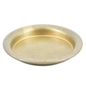 Plateau de service rond décoratif en laiton antique fait main, finition dorée, pour la décoration de table de luxe à la maison, à l'hôtel ou au restaurant, ou comme présentoir à bijoux - Product Image 5
