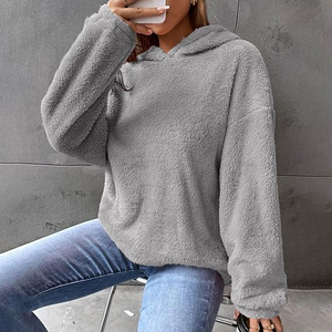 Nouveau sweat à capuche en sherpa de luxe pour femmes en gros, sweat à capuche pour femmes avec personnalisation complète, meilleur prix, sweat à capuche en sherpa pour femmes - Product Image 4