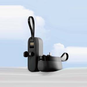 HPK-028 Negro <b>5000mAh</b> Tipo-C Power Bank High Capacity Wireless Charging 3A Current 20W Output Power 10000mAh <b>Battery</b> Capacity - Product Image 5