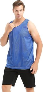 Maillot de basket-ball réversible personnalisé TopTie pour hommes (nom et numéro imprimés des deux côtés) Débardeur en mesh Maillot de scrimmage - Product Image 4