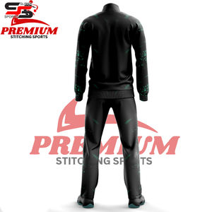 ชุดวอร์มผู้ชายแบบซับลิเมชั่นพิมพ์ลาย OEM ชุดออกกำลังกายสองชิ้นแบบซิปเต็มตัว เสื้อสเวตเชิ้ตและกางเกงจ็อกเกอร์ ชุดฝึกซ้อม - Product Image 2