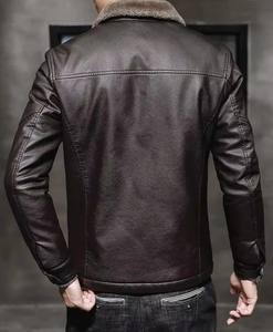 New Genuine <b>Leather</b> Hooded Winter Autumn Men's Jacket Woven Breathable Fashion <b>Fur</b> Collar Windproof High Quality Warm <b>Coat</b> - Product Image 5